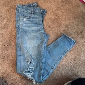 American Eagle Outfitters Light Blue Super Stretch Jeans